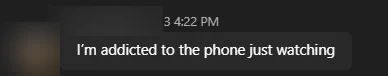 Client message about watching the results come in